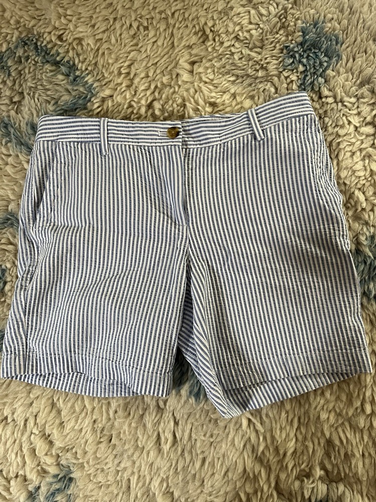 Talbots Women's Fitted Chino Striped Shorts Size uS 4