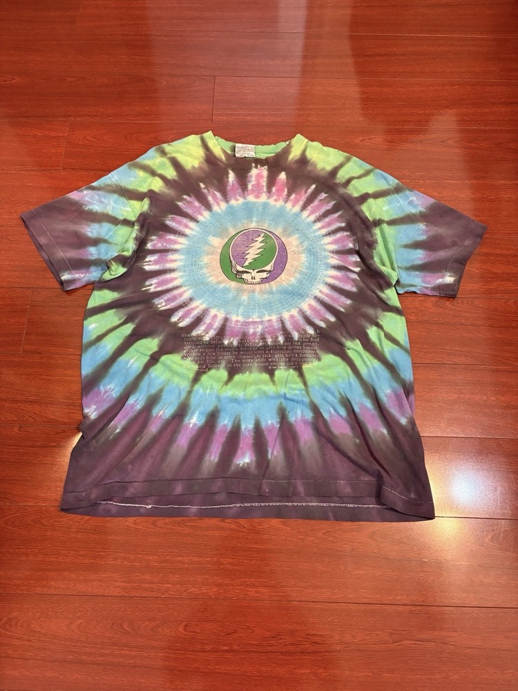 Vintage 90s Men’s Made In USA Grateful Dead Band Tee Distressed Tie Dye Size XL