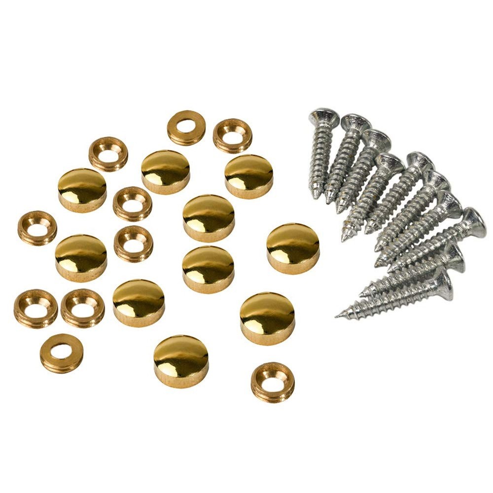 10PCS Brass Mirror Screws 10mm Decorative Caps Cover Nails Sign Holder Advert...