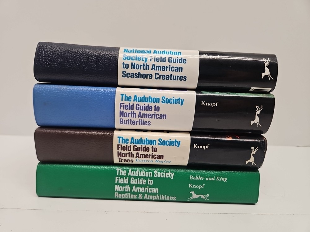 Lot of 4 Vtg Audubon Society Field Guide Seashore Butterflies Trees Reptiles