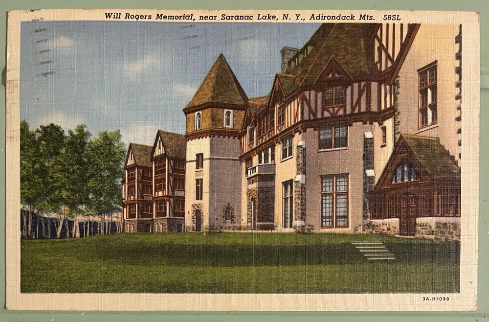 1943 Will Rogers House Saranac Lake, New York Adirondack Mountains WWII War Bond