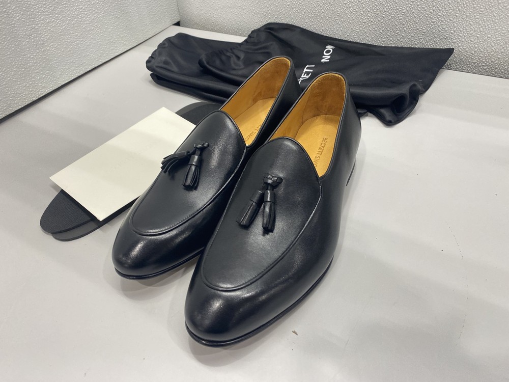 Beckett Simonon Perry Belgian Loafer - Black Full Grain Leather Men’s Size 8.5