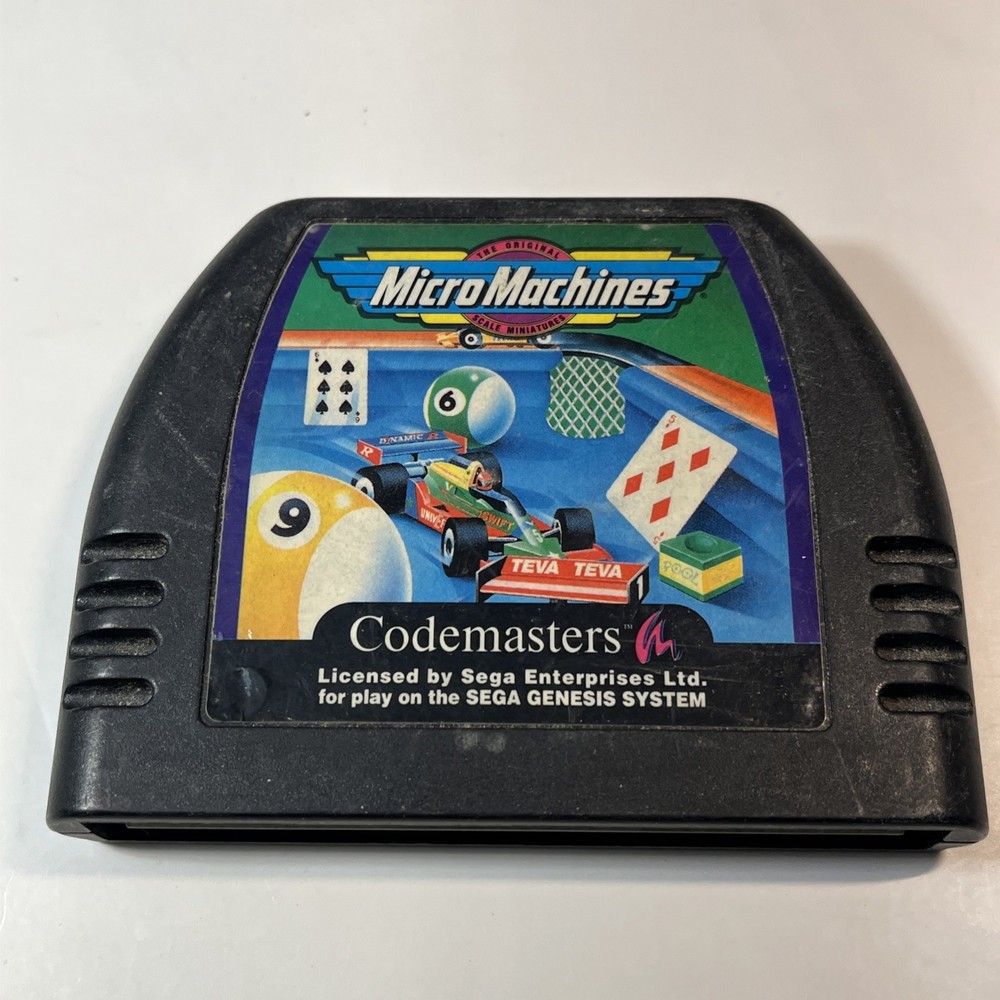 Micro Machines (Sega Genesis, 1993) Game Cartridge Only Tested & Working