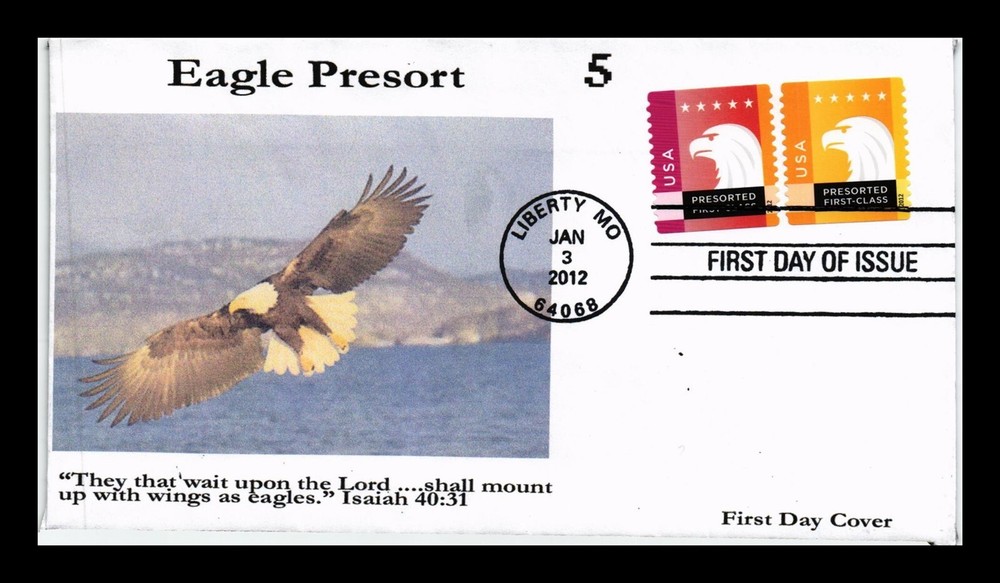 DR Jim Stamps US Eagle Presorted First Class First Day Cover Issue Combo  