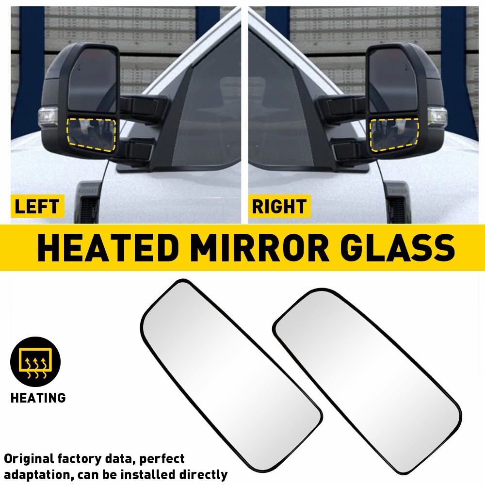 Trail Ridge Towing Mirror Glass Heated Lower LH RH Pair for Ford Pickup Truck US