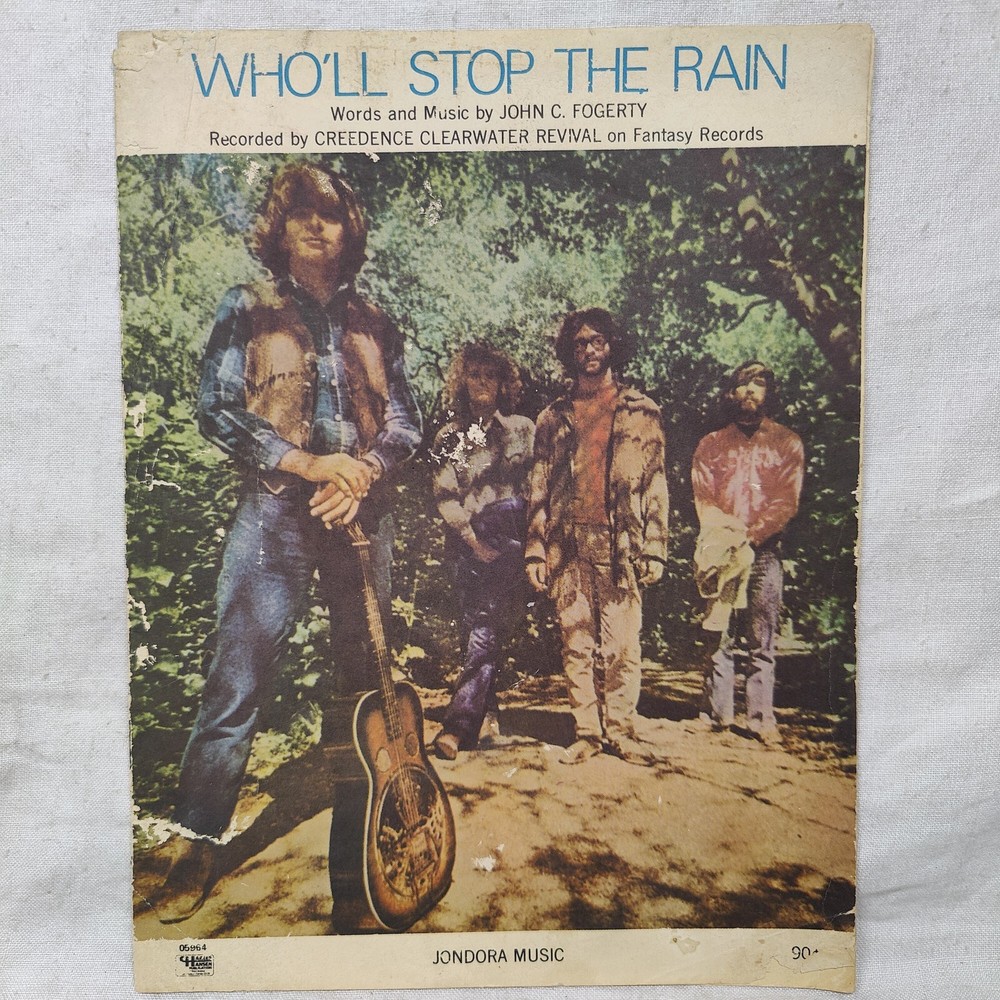 Rare Vintage 1969 Who'll Stop The Rain John C. Fogerty Jondora Music Sheet Music
