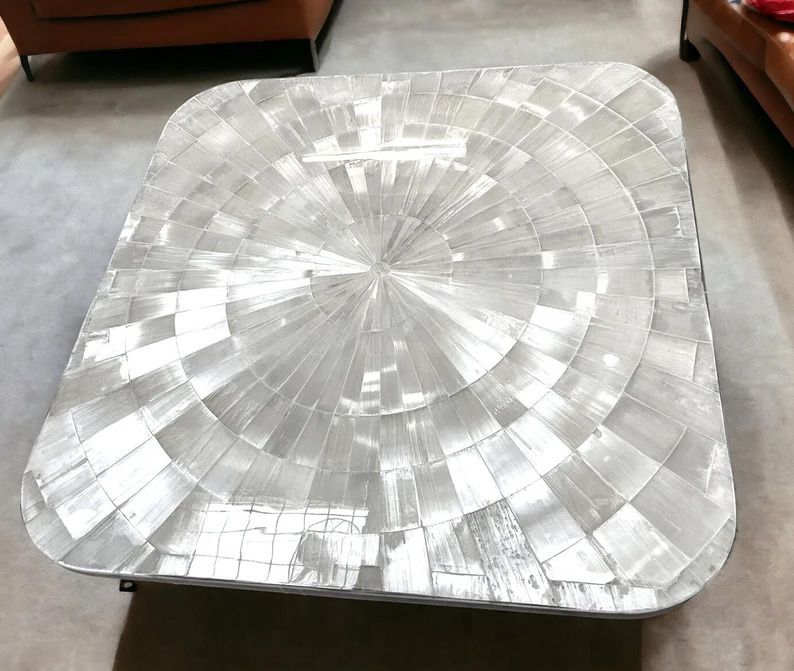Selenite Gemstone Dining Table for Crystal Healing and Cafeteria Use