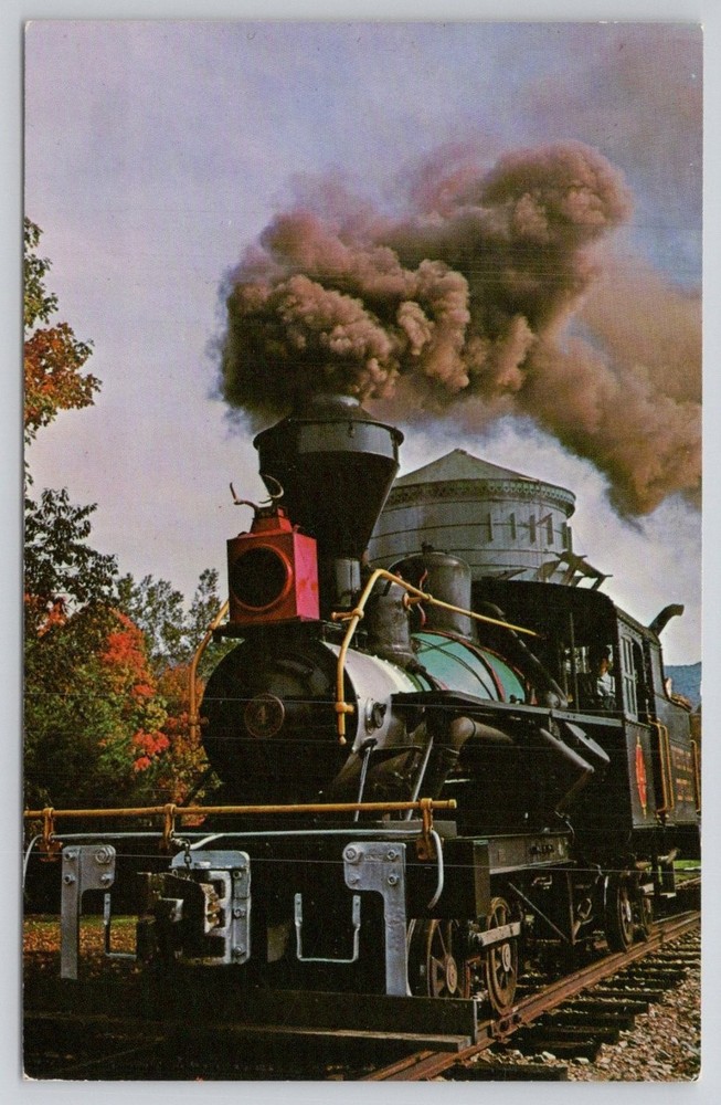Heisler Steam Locomotive #4 Clark's Trading Post Lincoln NH Postcard