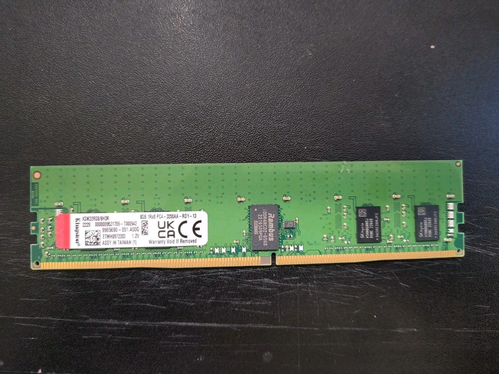 Kingston 8 GB DDR4 Server RAM 1Rx8 PC4-3200AA-RD1-12