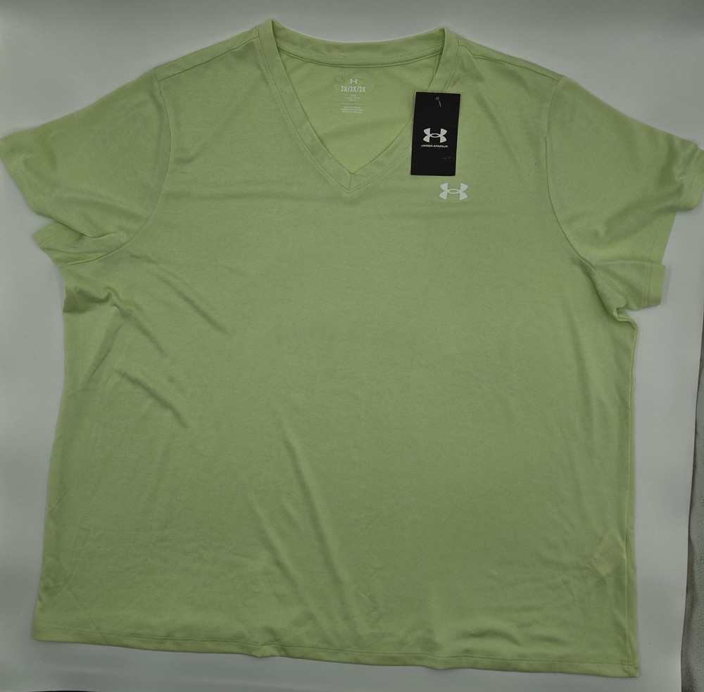 Under Armour, Athletic Shirt, Loose Fit, Lime Green, Women's, Size 2X, NEW