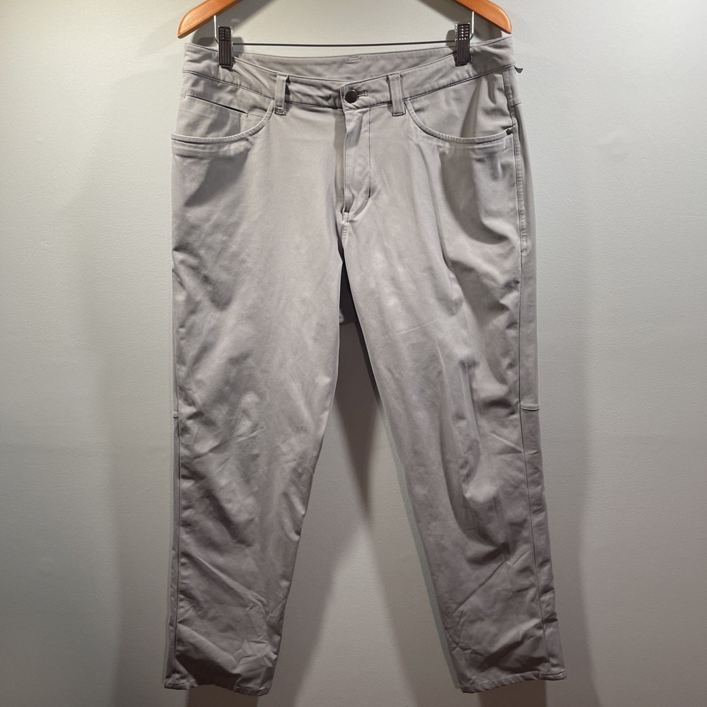 Lululemon ABC Classic Pants Mens 34x32 Gray Classic Fit 5 Pocket Warpstreme