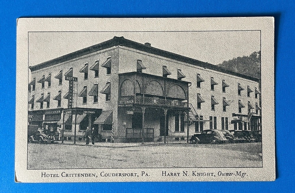 Crittenden Hotel Coudersport Pennsylvania Vintage Postcard