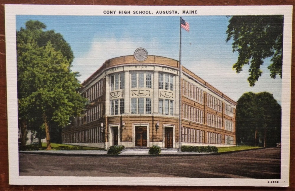 Cony High School, Augusta, Maine Postcard