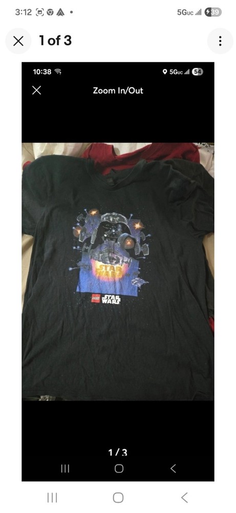 Anvil by Gildan LEGO Star Wars Darth Vader Men's Black T-Shirt Size L
