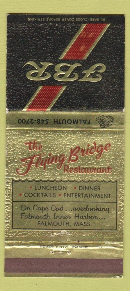 Matchbook Cover - Flying Bridge Restaurant Falmouth MA 30 Strike