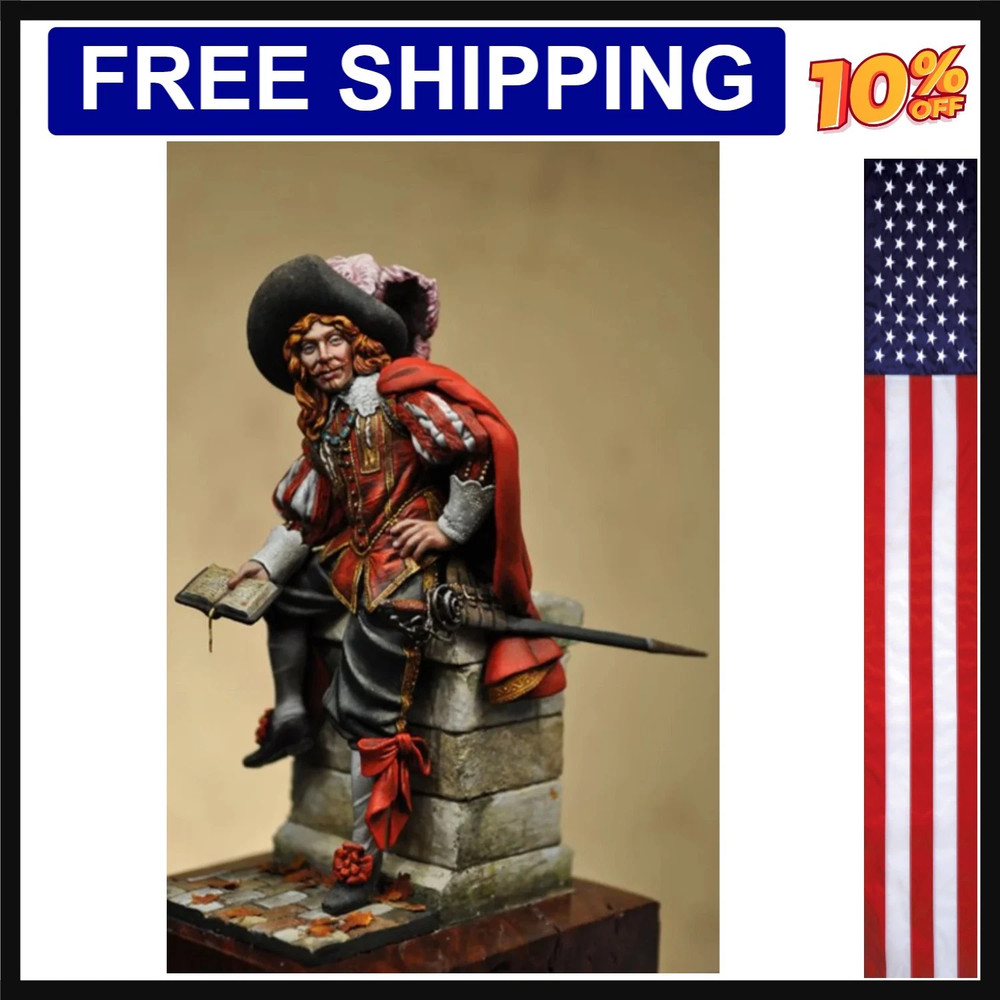 1/24 Resin Figure Model Kit 75mm Ancient European Swordsman Miniature Statue