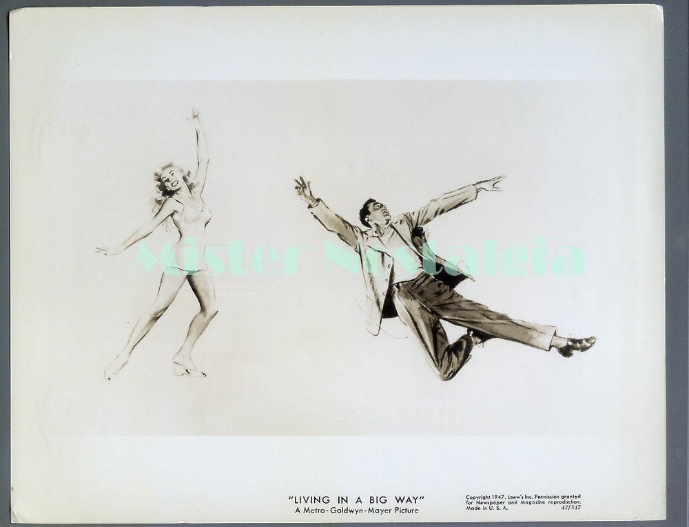Vintage Photo 1947 Gene Kelly Marie McDonald dance artwork Living In a Big Way