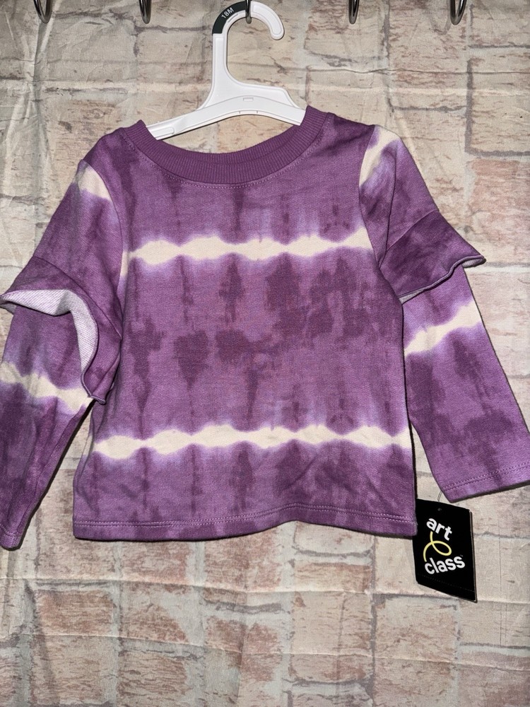 Art Class Toddler Size 2T Crew Neck Long Sleeve T-Shirt Multi-Colored