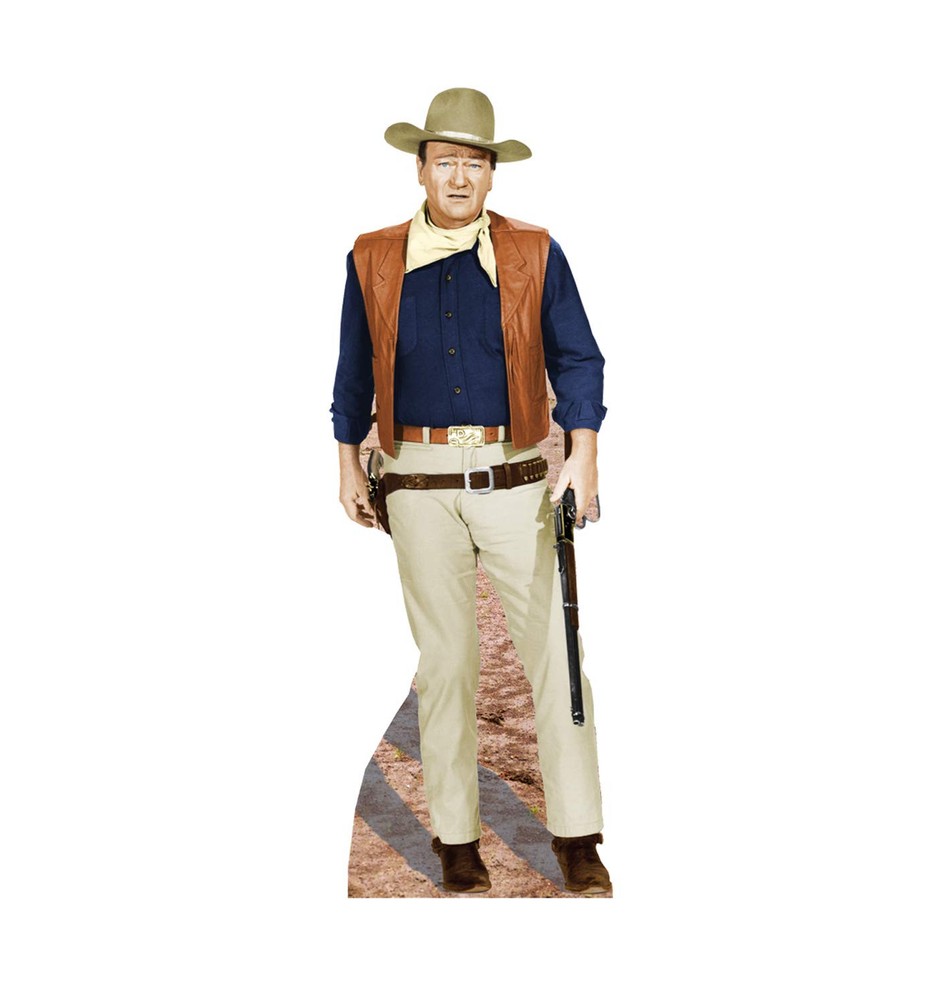 John Wayne Rifle at Side Life Size Cardboard Cutout Standup