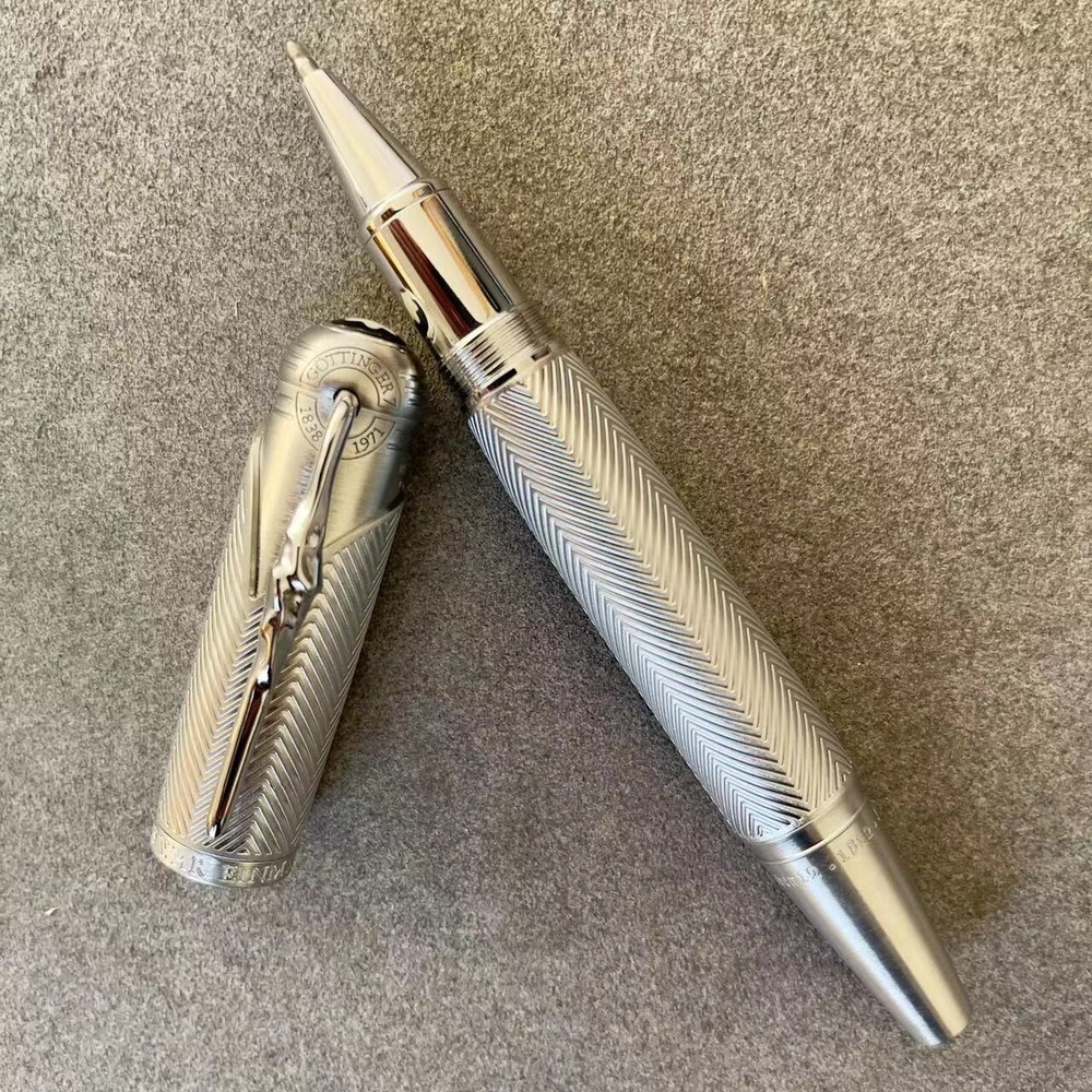 Deluxe Writers Brothers Grimm Series Wavy Silver Color 0.7mm Rollerball Pen