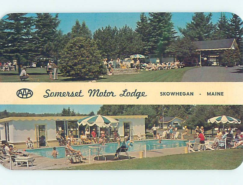 Unused Pre-1980 SOMERSET MOTOR LODGE MOTEL Skowhegan Maine ME n7209@
