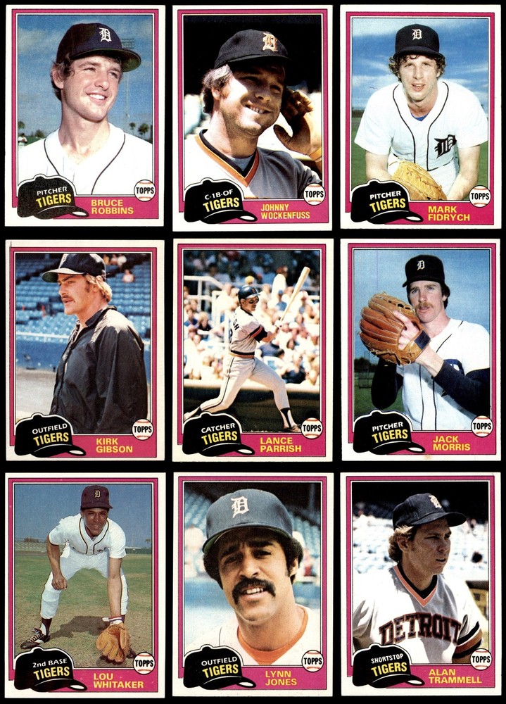 1981 Topps Tigers Almost Complete Team Set 6.5 - EX/MT+ 7154708 (27 / 28 cards)