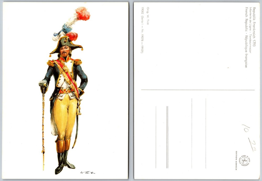 Continental Soldier France Postcard