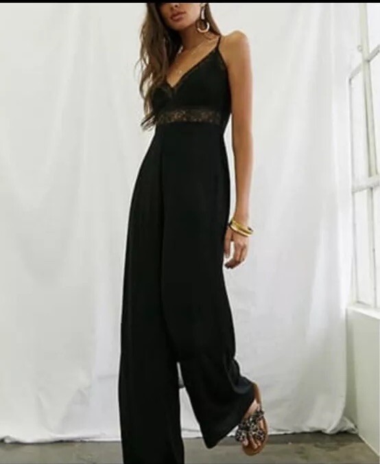 Forever 21 Lace Black Jumpsuit