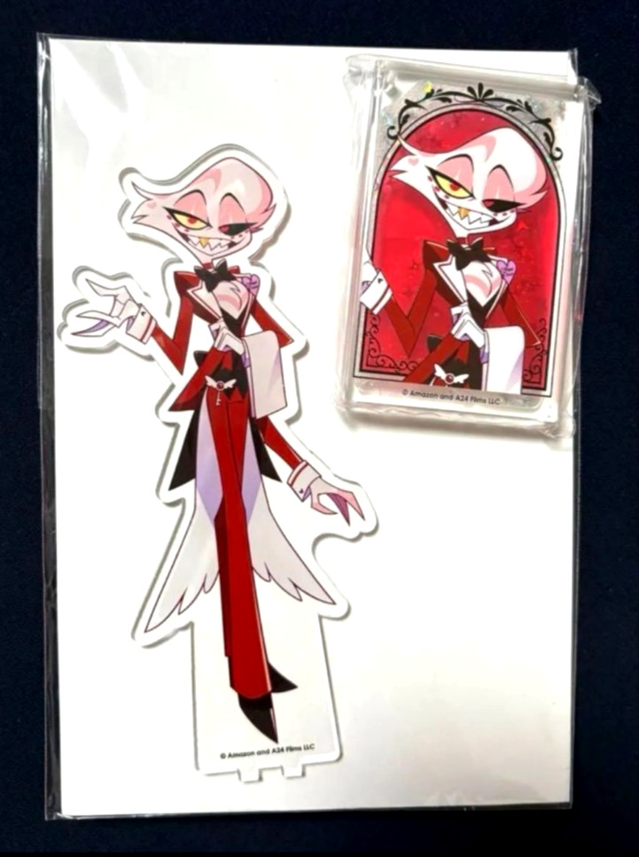 Hazbin Hotel Lucifer Liquid Acrylic Keychain & Acrylic Stand Set Animate Cafe