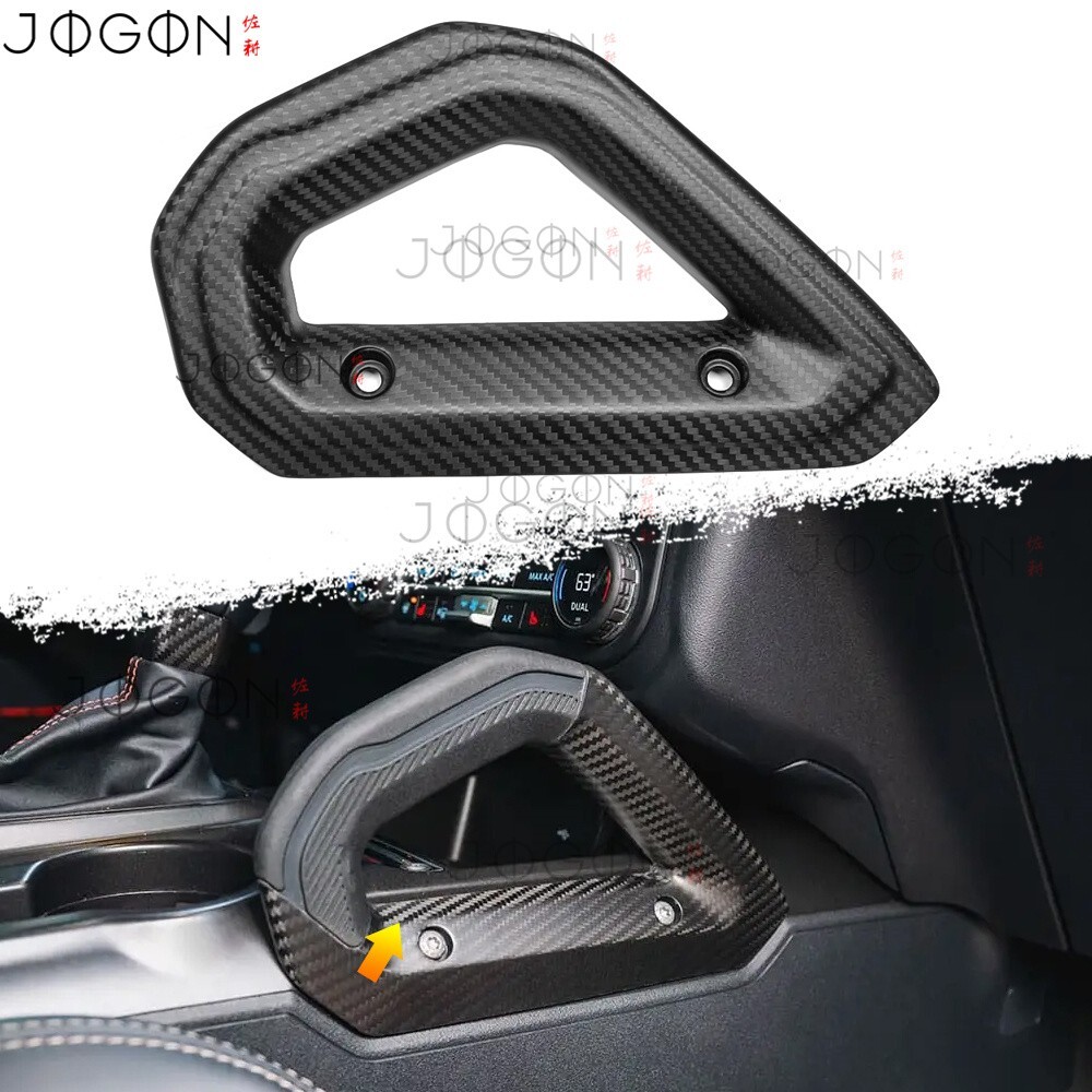 Replacement Dry Carbon Armrest Console Grab Handle For Ford Bronco Raptor 2021+