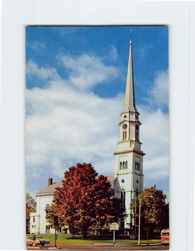 Postcard First Congregational Parish Unitarian Gathered Arlington Massachusetts