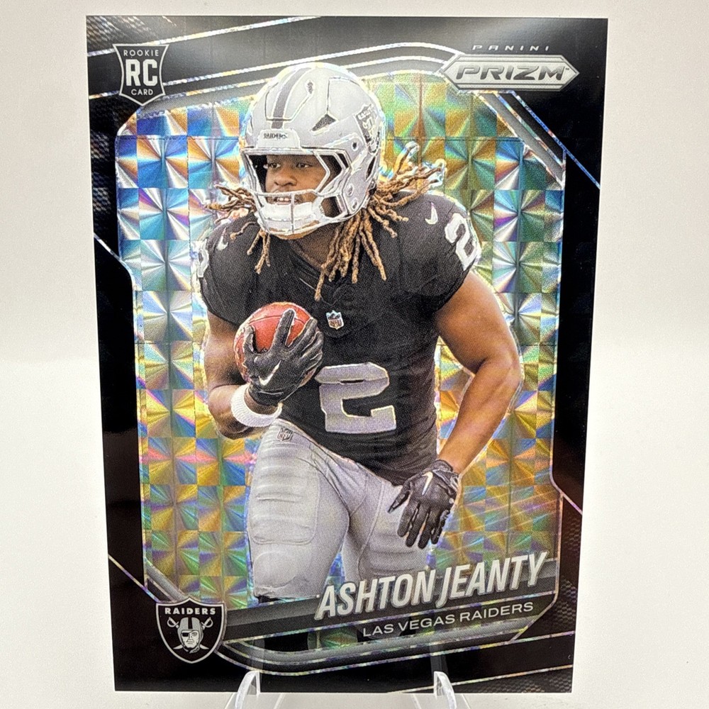 2025 Panini Prizm Ashton Jeanty Black Finite 1/1 RC Las Vegas Raiders