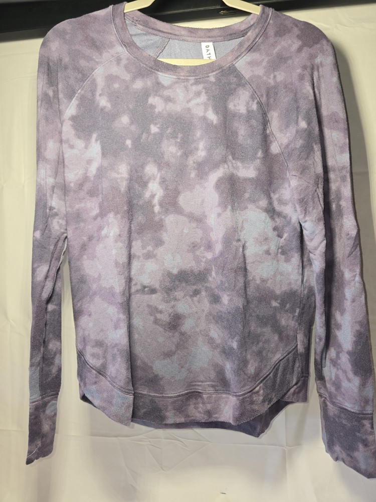 Athleta Women's Mindset Sweatshirt Size Medium Med M Pullover Tie Dye Nirvana