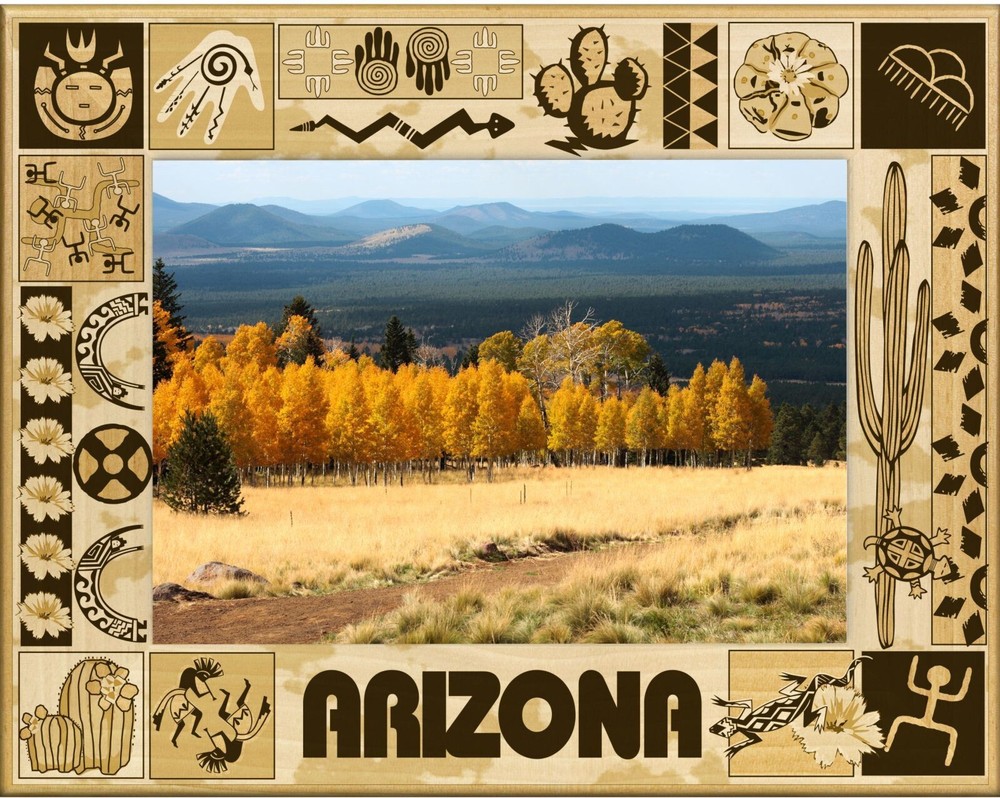 Arizona Laser Engraved Wood Picture Frame Landscape (4 x 6)