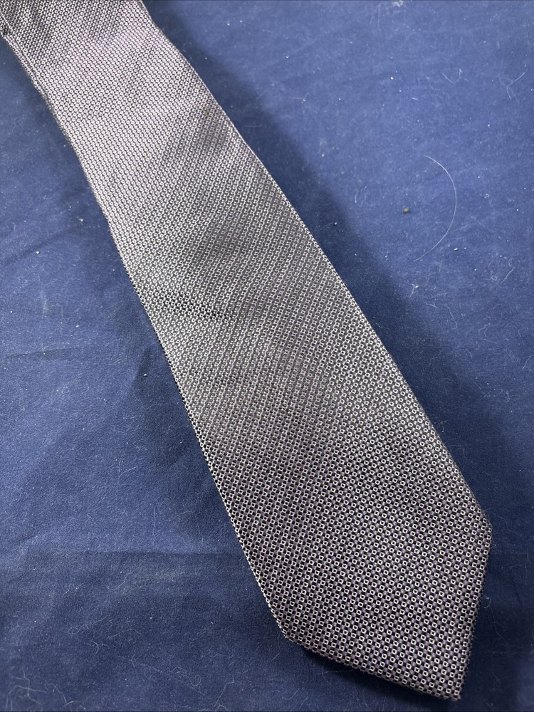 100% Silk Men’s Tie  Geometric Joseph Abboud Purple