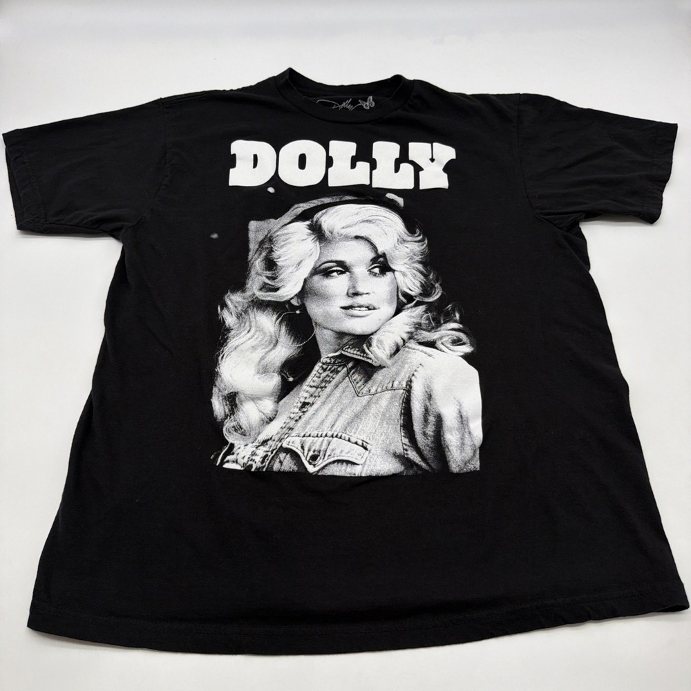 Dolly T-shirt Men L Black Graphic Print Logo 100% Cotton .#45495