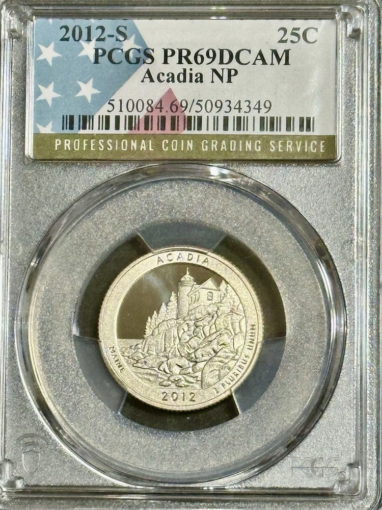 2012-S PCGS PR69DCAM Acadia National Park NP Quarter Proof 25C-image