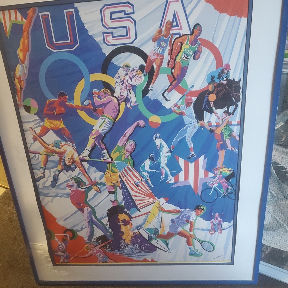 YAMAGATA 1992 Olympics Lithograph limit issue 24x36 poster  RARE