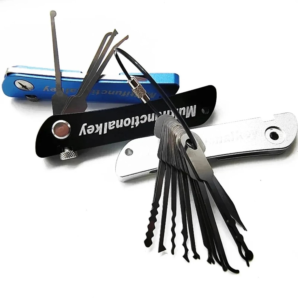 21pcs Stainless Steel Portable Key Practice Set Professional Key Door Open