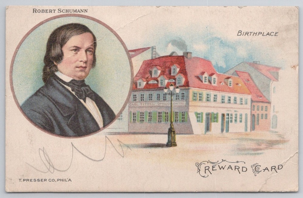 Robert Schumann Birthplace Zwickau Saxony Germany Reward Card Postcard