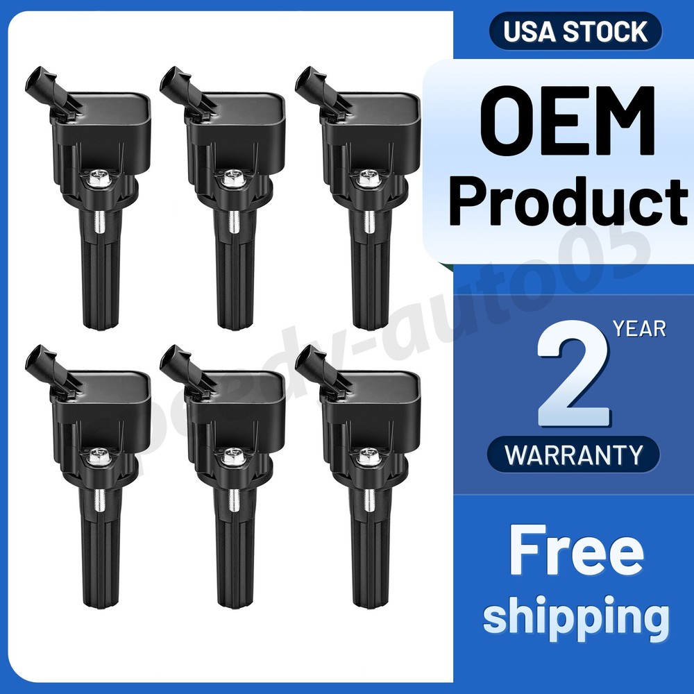 Set of 6 Ignition Coils For 2007-2012 GMC Canyon Chevrolet Colorado 2.9L 3.7L