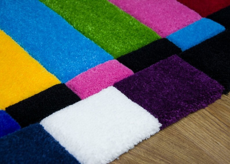 Hand-made tufted multi color TV error Design Rug machin Carpet Home decor Hall