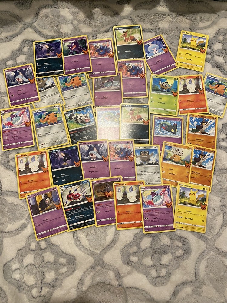 Pokemon Cards Trick Or Trade Halloween TCG Card Lot New Holo