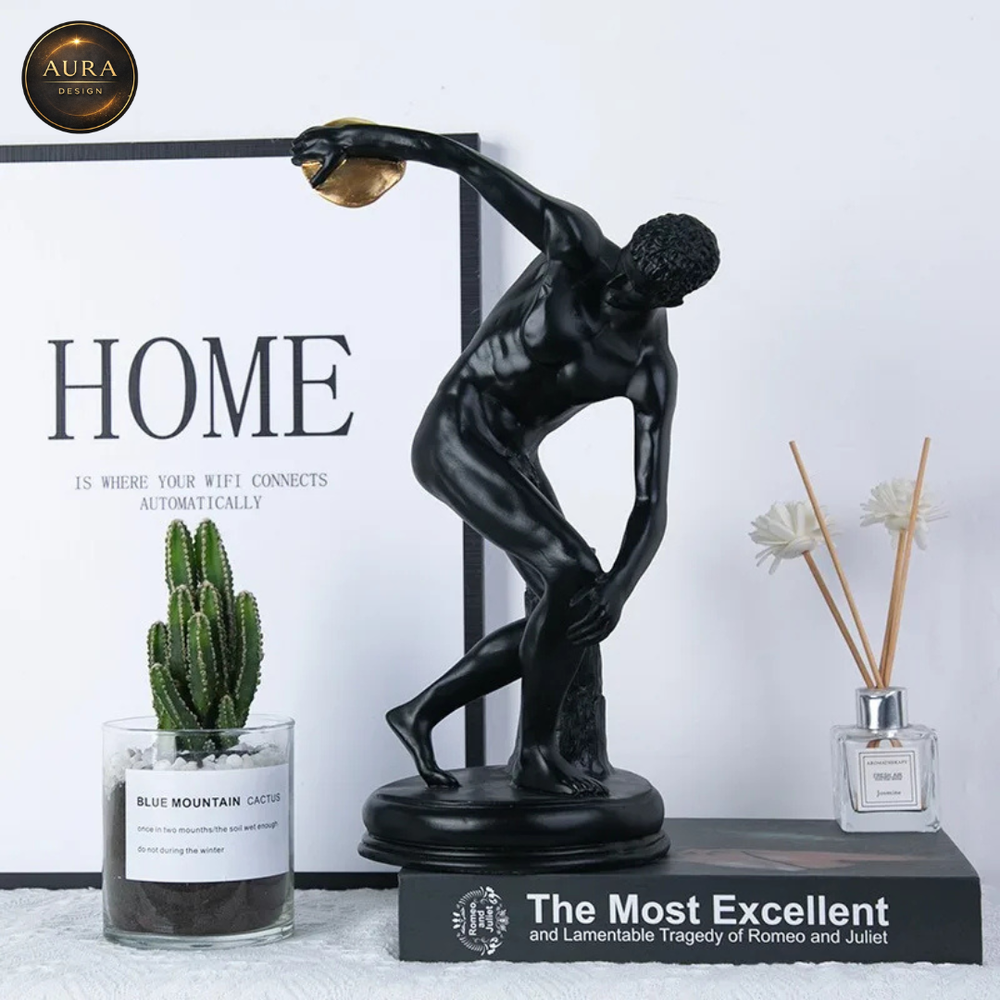 🏛 Modern Decorative Statue Nude Male Athlete 34cm N✨ Collectible Ornament