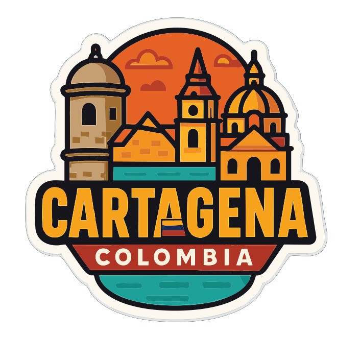Cartagena Colombia Sticker Decal Vinyl Die-Cut City Skyline Landmark Design
