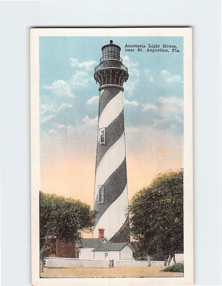 Postcard Anastasia Light House Saint St. Augustine Florida USA North America
