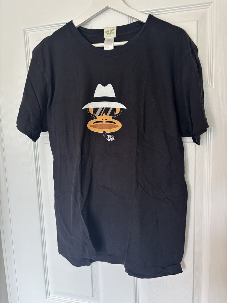 Paul Frank Men's L Black Julius Monkey Logo Graphic Cotton Crew Neck Tee