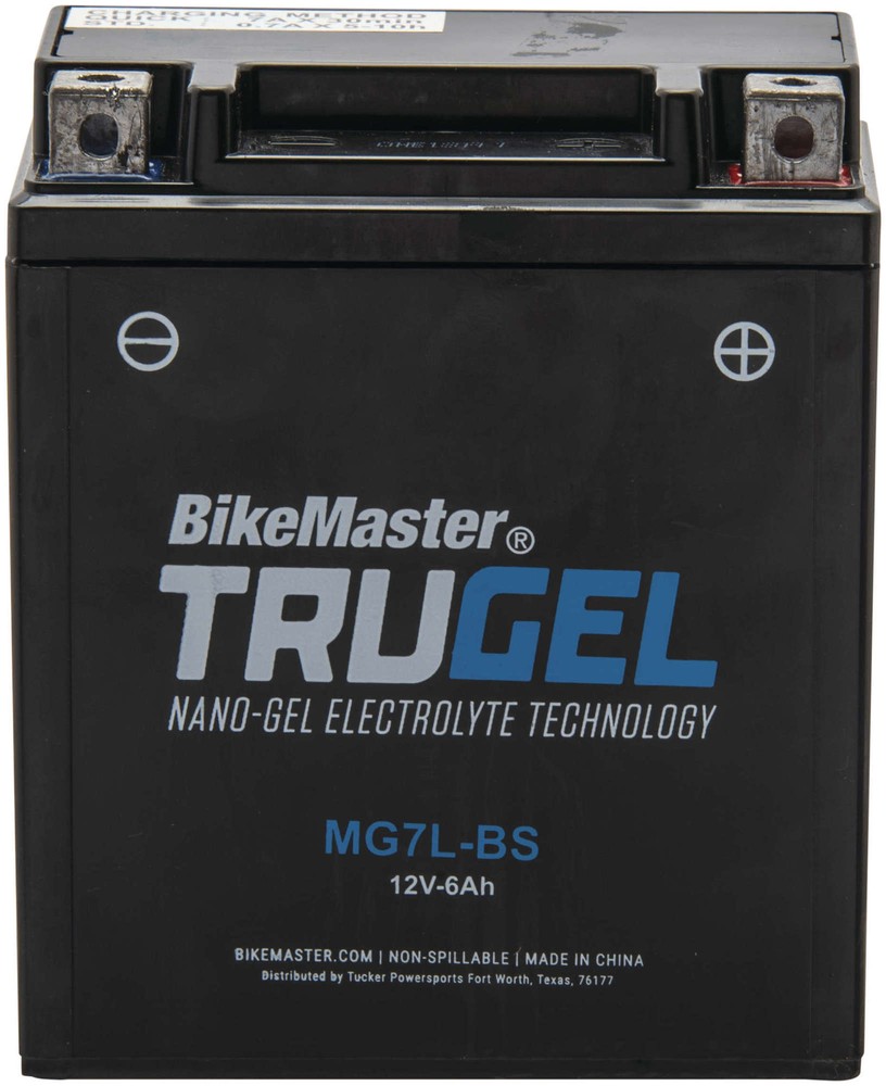 TruGel MG7L-BS Gel Cell Battery BikeMaster 780540 Replaces YTX7L-BS