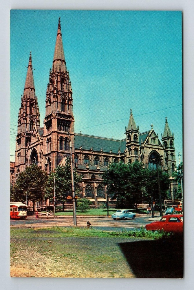 Pittsburgh PA-Pennsylvania, St Paul's Cathedral, Religion, Vintage Postcard