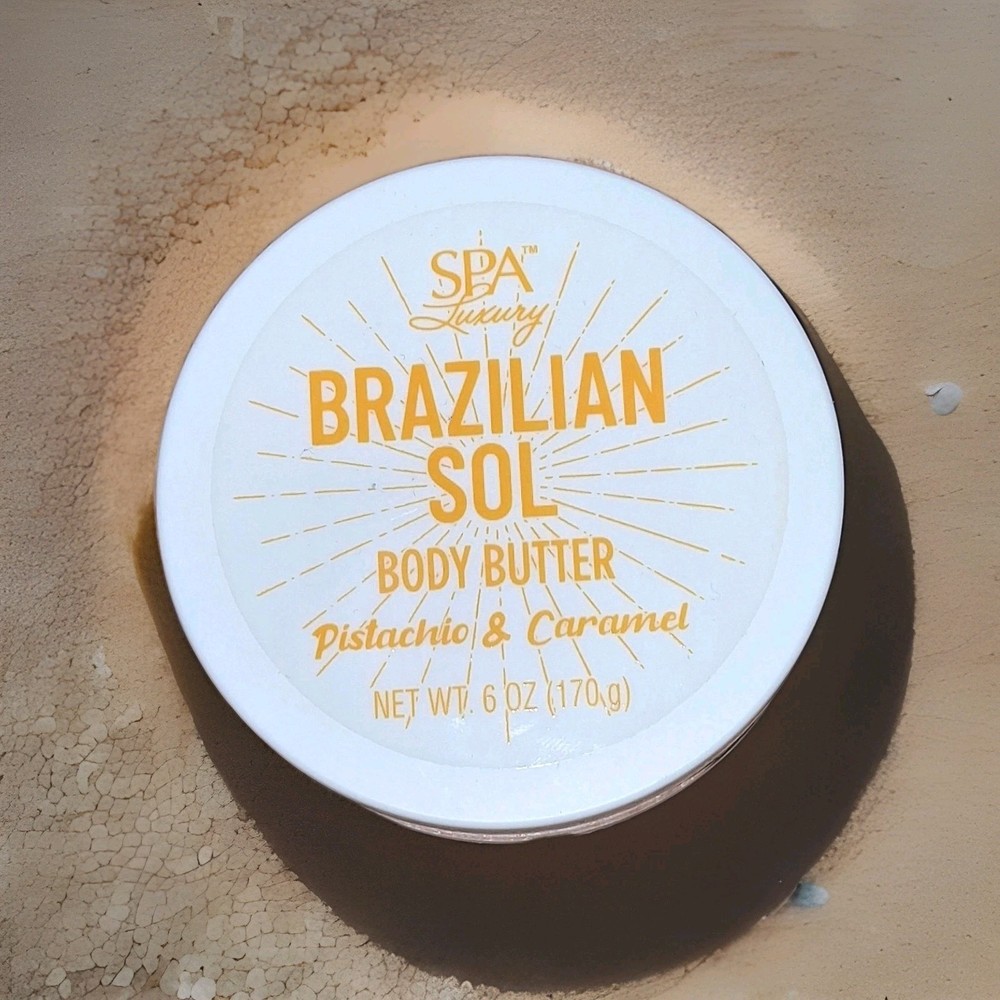 SPA Luxury Brazilian Sol hydrating body butter  Pistachio Caramel 6 oz